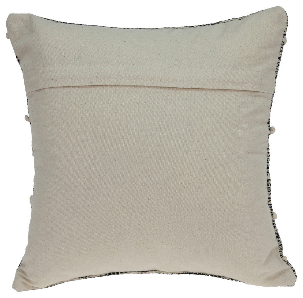 Parkland Collection Fresa Transitional Beige Pillow Cover With Poly Insert, 18"