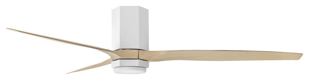 Hinkley Facet LED Ceiling Fan, Matte White, 60"