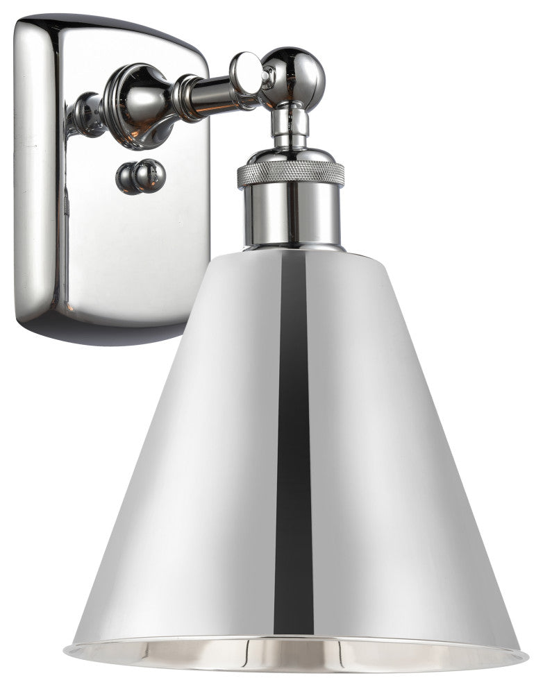 Ballston Cone Sconce, Polished Chrome, LED