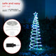 Spiral 5 Foot Christmas Tree with Multicolor LED Lights