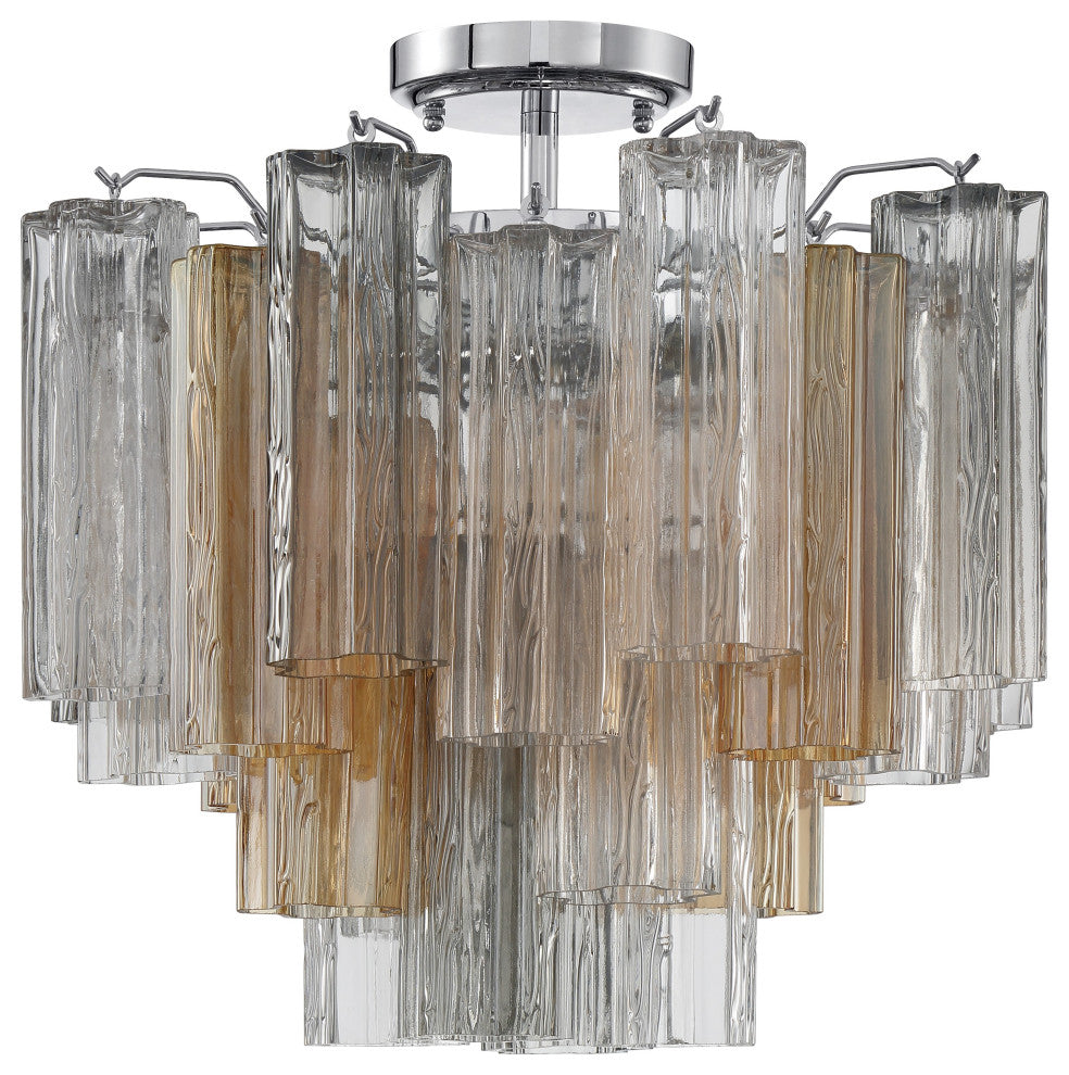CRYSTORAMA Addis 4 Light Polished Chrome Ceiling Mount