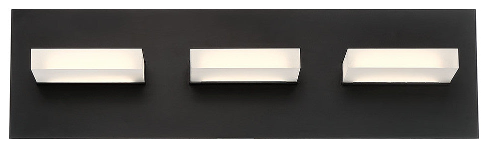 Olson 3 Light LED Bath Bar Black
