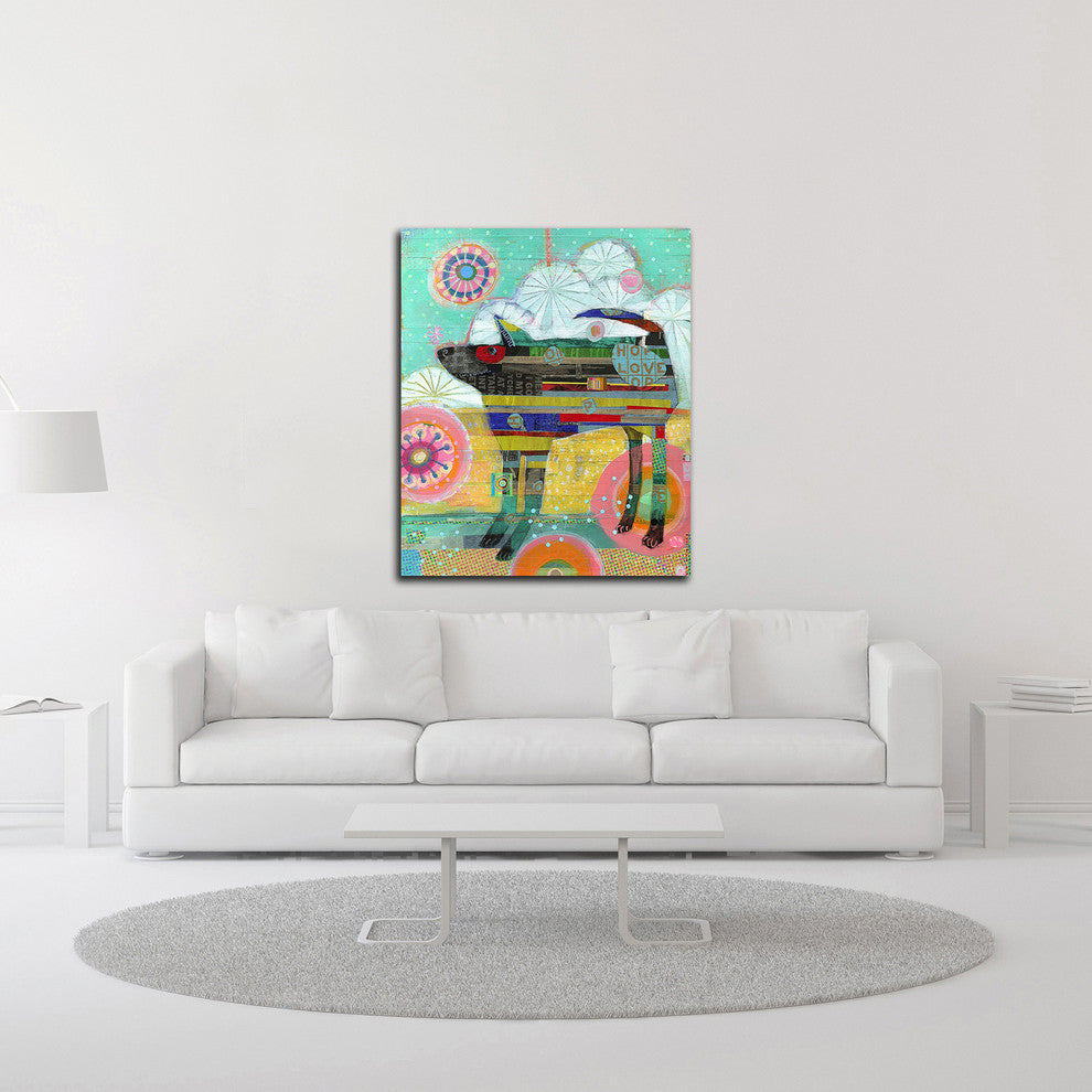 Snowflake on His Nose by Judy Verhoeven, Print on Canvas, 15" x 18"