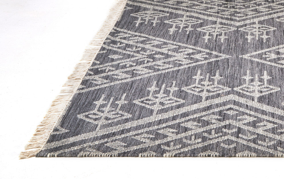 Weave & Wander Bray Navy/Ivory Rug, 10'x14'