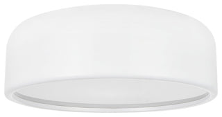 Campton 3 Light Drum Shade Flush Mount With White Finish