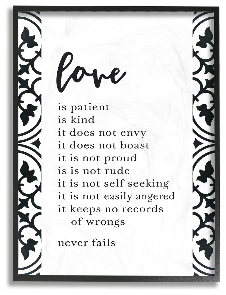 Love Is Patient Love Is Kind, 11"x14", Framed Giclee Texturized Art