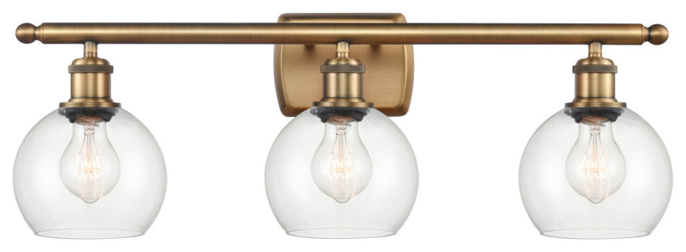 Innovations 516-3W-BB-G122-6-LED 3 Light Bath Vanity Light, Brushed Brass