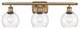Innovations 516-3W-BB-G122-6-LED 3 Light Bath Vanity Light, Brushed Brass