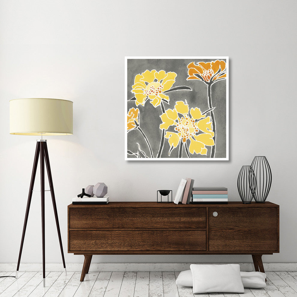 "Cloisonne Beauty II Gray Crop" Digital Paper Print by Shirley Novak, 42"x42"