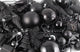 125-Piece Club Pack of Shatterproof Jet Black and Silver Christmas Ornaments , J