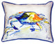 Pair of Betsy Drake Yellow Crab Large Indoor/Outdoor Pillows 16x20