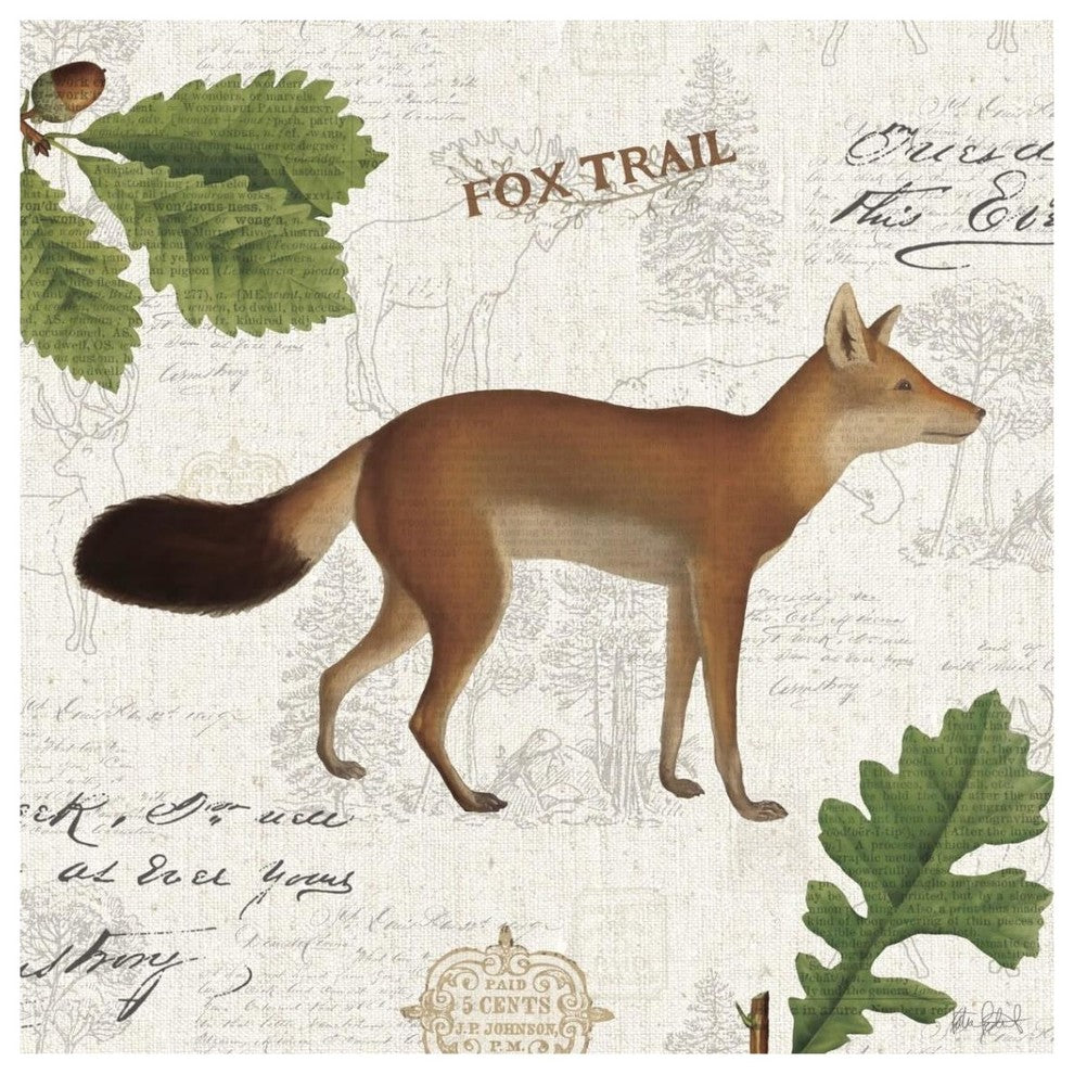 "Lodge Collage VI" Digital Paper Print by Katie Pertiet, 38"x38"