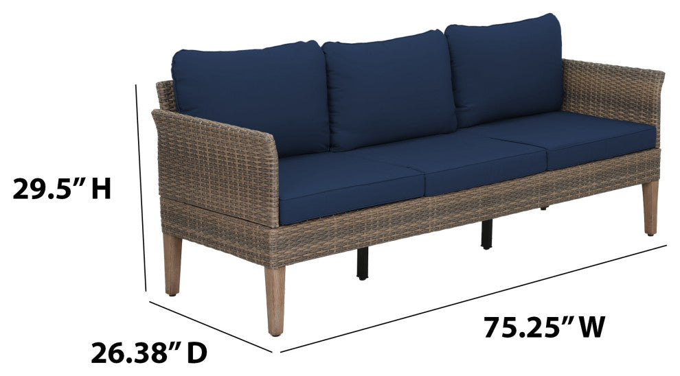 Isla 7-Piece Outdoor Conversation Set With Club Chairs, Loveseat, Stone