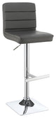 Set of 2 Adjustable Height Bar Stools, Gray