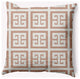 26x26" Greek Key Patterned Nautical Decorative Indoor Pillow, Mauve