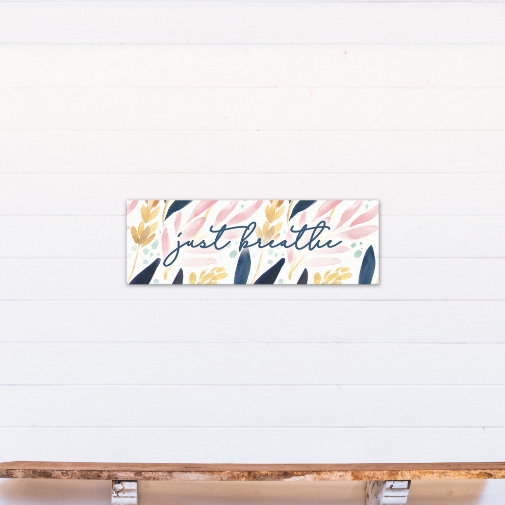 Just Breathe 12x36 Canvas Wall Art