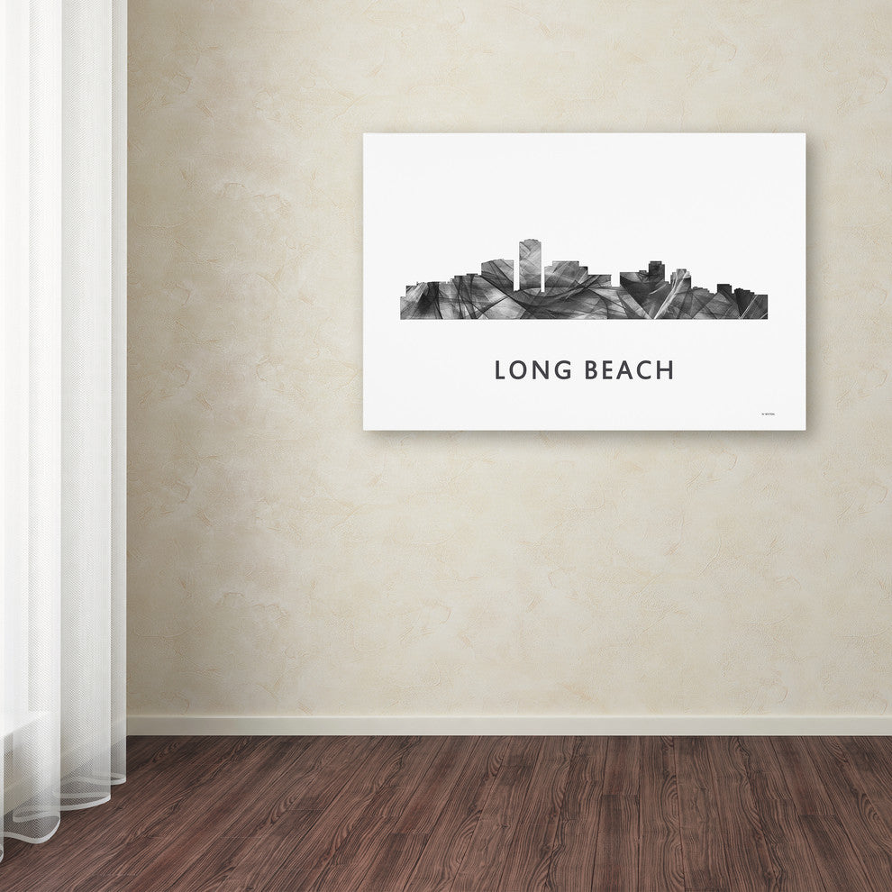 Marlene Watson 'Long Beach California Skyline' Canvas Art, 32x22