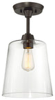 1-Light Semi-Flush Mount, Oil Rubbed Bronze