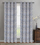 Jacquard Vine Drapery Curtain Panels, Blue, 50"x63", Set of 2