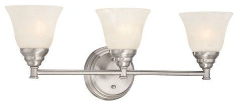 Kendall 3-Light Bath Bar, Satin Platinum