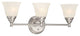 Kendall 3-Light Bath Bar, Satin Platinum