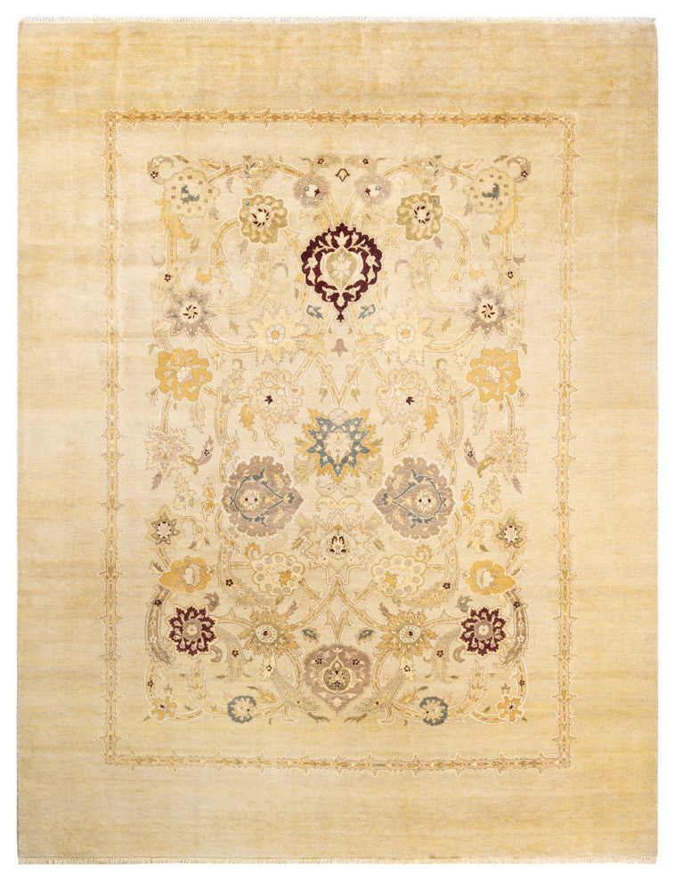 Ellie, One-of-a-Kind Hand-Knotted Area Rug, Ivory, 8' 0"x10' 4"