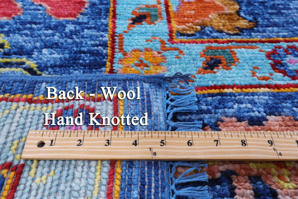 Hand-Knotted Turkish Oushak Wool Rug 9' 2" X 12' 2" - Q14795