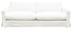 Savannah Slip-Cover Sofa in White Natural Linen by Diamond Sofa