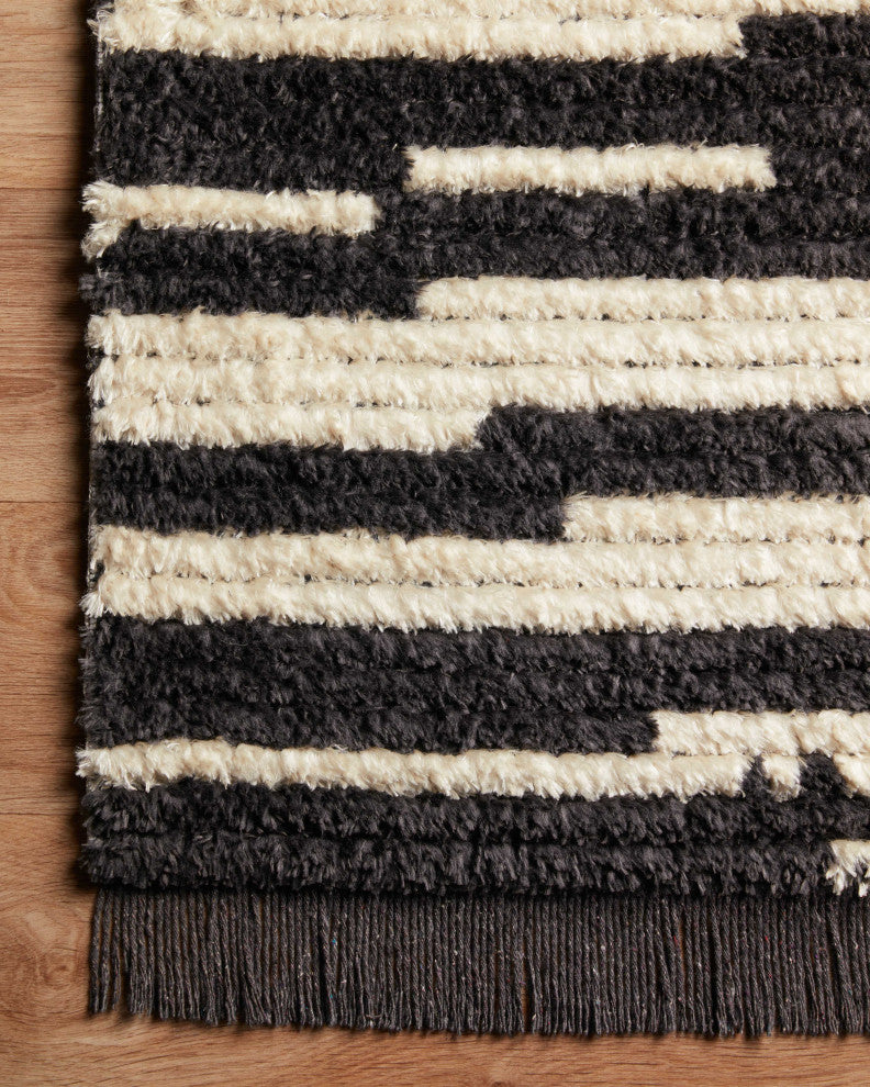 Chris Loves Julia x Loloi Alice Cream/Charcoal 9'-2" x 13' Area Rug