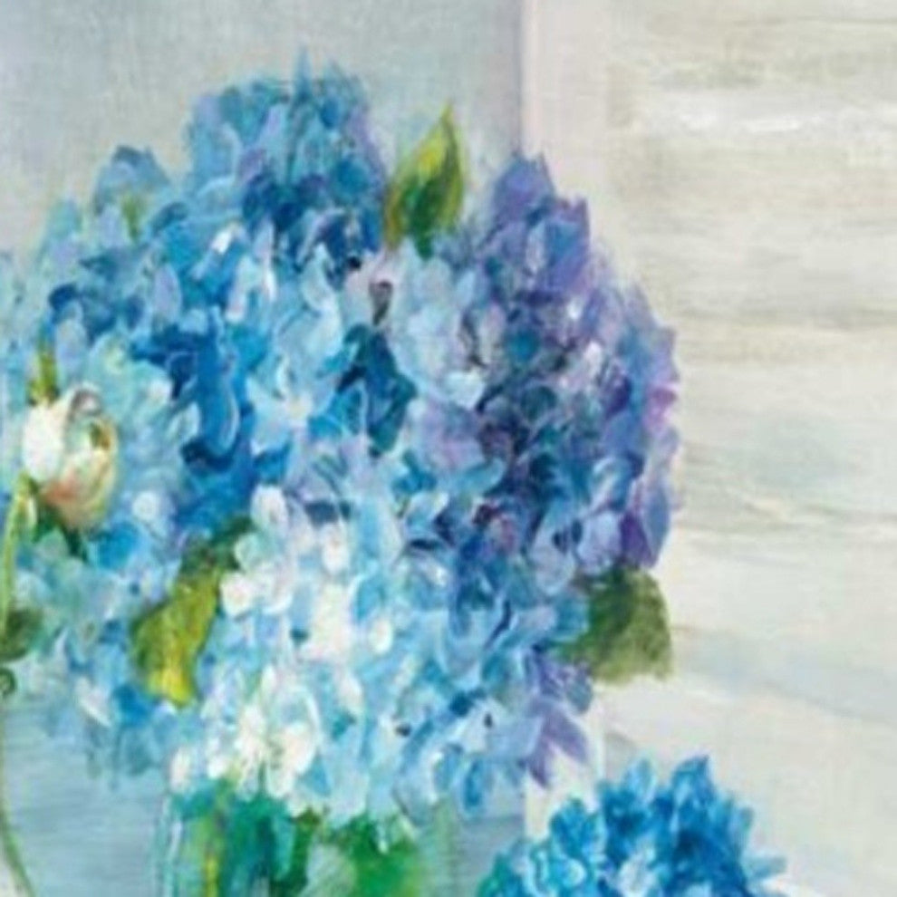 Ocean View With Flowers 1 Giclee Wrap Canvas Wall Art