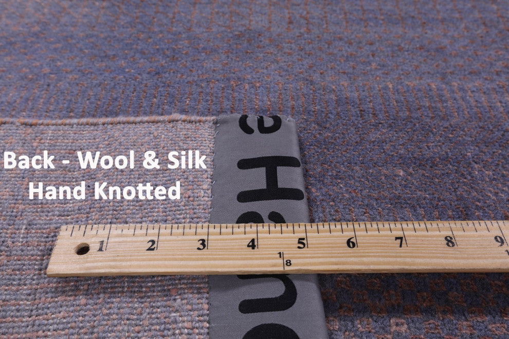 Wool and Silk Handmade Savannah Grass Rug 8' 1" X 10' 3" Q11436