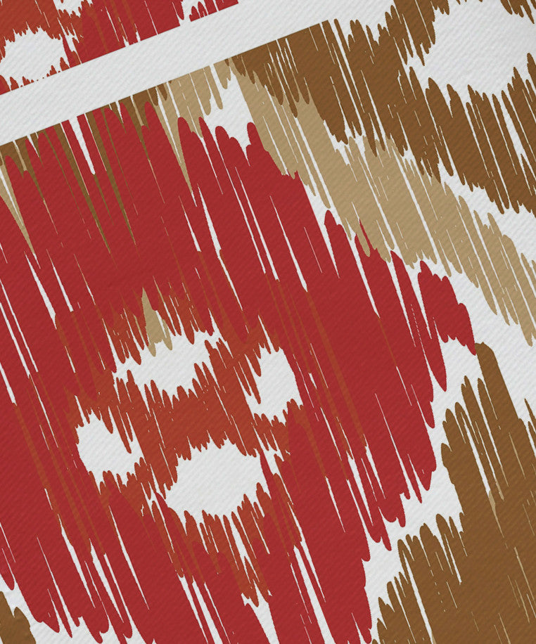 Free Spirit, Geometric Print Napkin, Coral, Set of 4