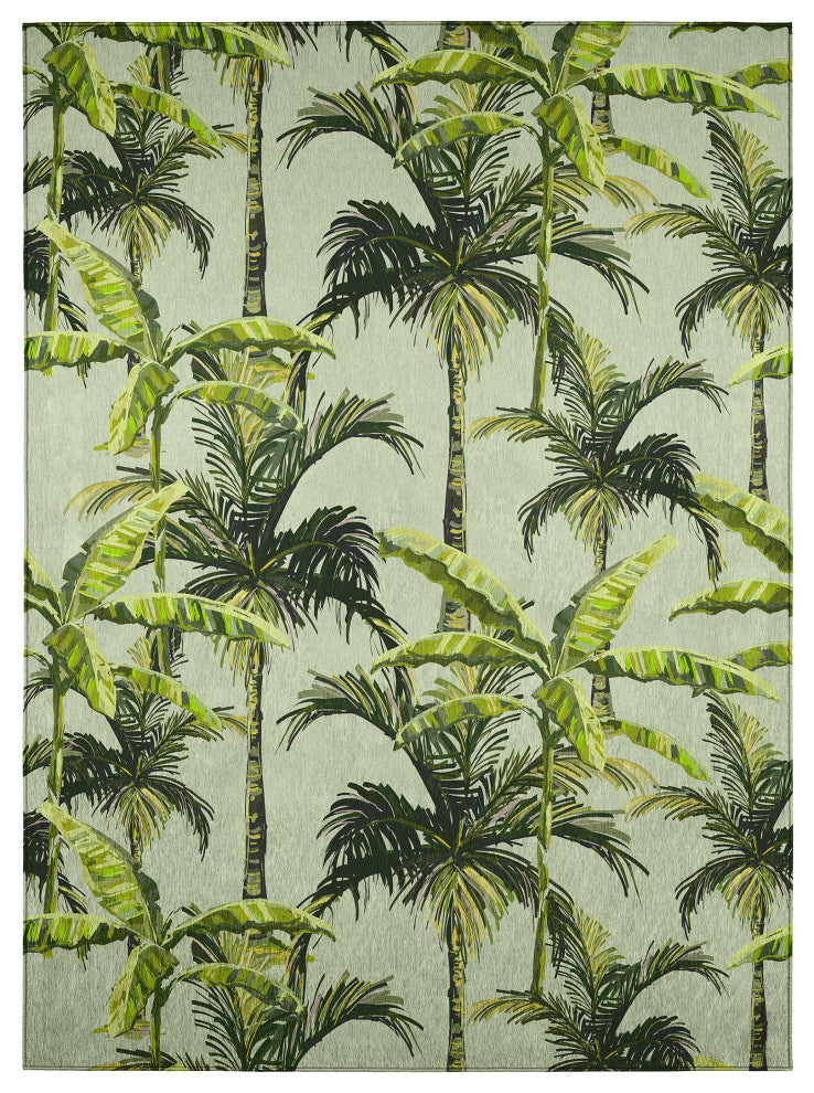 Indoor/Outdoor Tropics TC10 Aloe Machine Washable 10' x 14' Rug