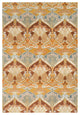 Surya Viva VVA-1009 5'x7'6" Rug, Dark Brown/Camel/Taupe/Sage/Dark Blue