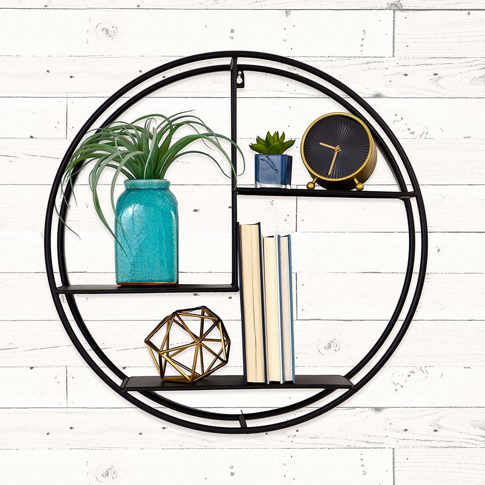Round Floating Wall Shelf 21.5 Inches Diameter