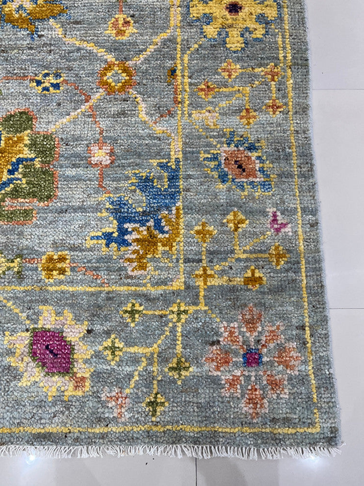 Gray Oriental Classic Agra Area Rug