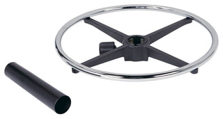 Chrome Metal Footring Stool Kit, Chrome