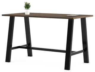 KFI Midtown 3 x 6 FT Conference Table - Studio Teak - Bistro Height
