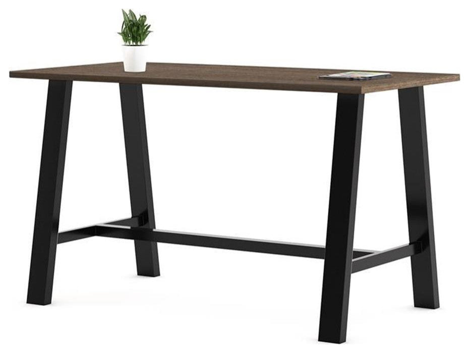 KFI Midtown 3 x 6 FT Conference Table - Studio Teak - Bistro Height