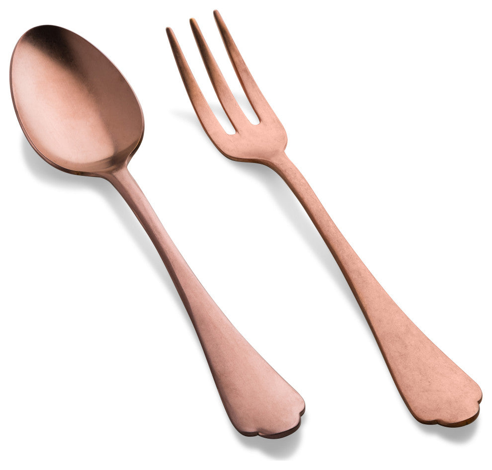 Dolce Vita Serving Set, Pewter Bronze, 2 Pcs.