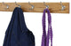 Solid Oak Wall Coat Rack, Nickel Hooks, Golden Oak, 25.5"x3.5", 5-Hooks