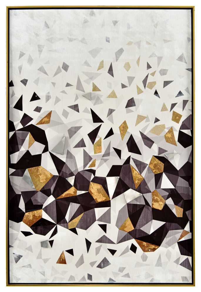 Art Deco Falling Triangles Wall Dcor - Multicolor