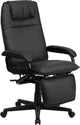 High Back Leather Executive Reclining Swivel Office Chair, Black, 24"x30"
