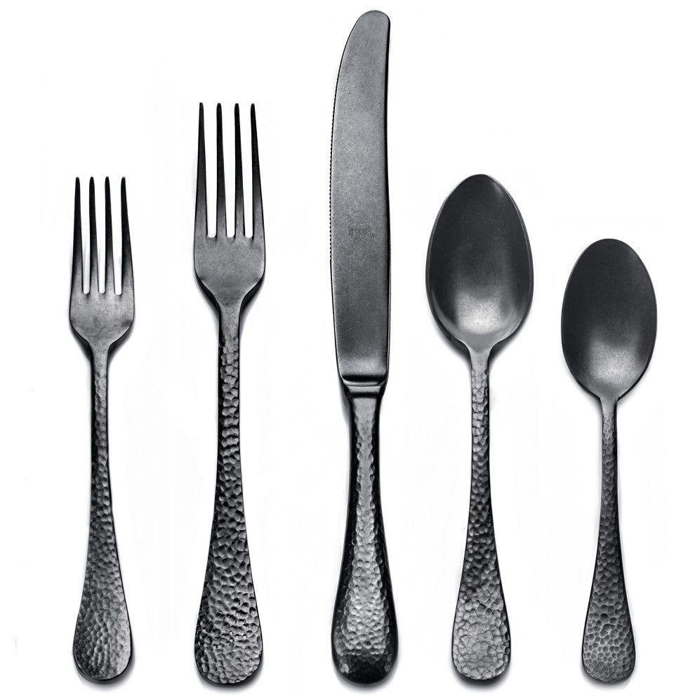 Epoque Flatware Set, Pewter Black Gold, 20 Pcs.