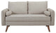 Revive Upholstered Fabric Loveseat, Beige