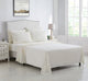 Kathy Ireland 6 Piece Brushed Microfiber Sheet Set, Ivory, Full