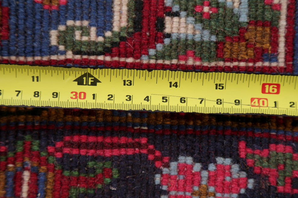 Heriz Oriental Traditional Persian Hand-Knotted Area Rug, Red, 6'5"x5'2