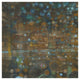 "Blue and Bronze Dots IX" Digital Paper Print by Danhui Nai, 42"x42"