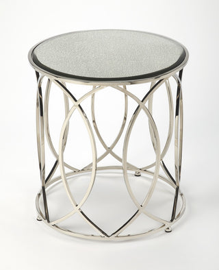 Desiree Mirror and Nickel End Table, 5320025
