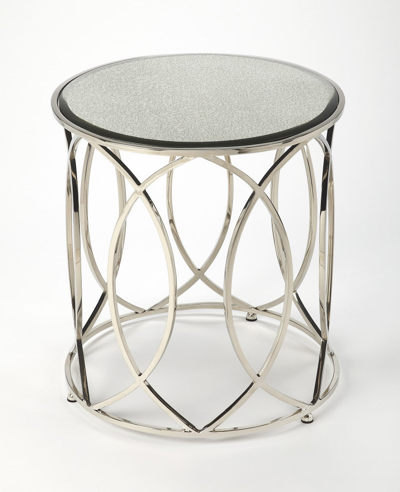 Desiree Mirror and Nickel End Table, 5320025